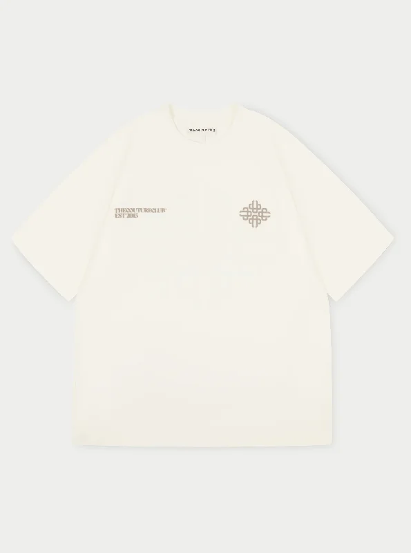 BLURRED GRAPHIC EMBLEM T-SHIRT - OFF WHITE