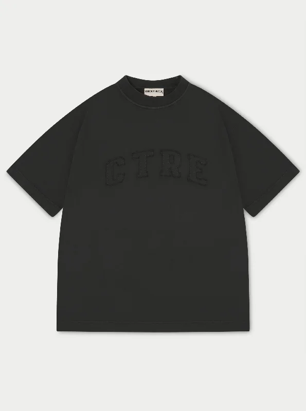 HEAVYWEIGHT CTRE APPLIQUE T-SHIRT - CHARCOAL