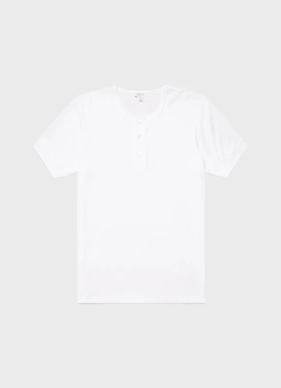 Men's Henley T-shirt in White