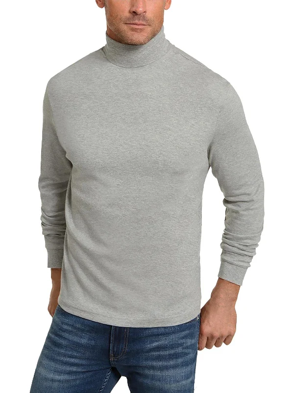 Mens Cotton Turtleneck T-Shirt