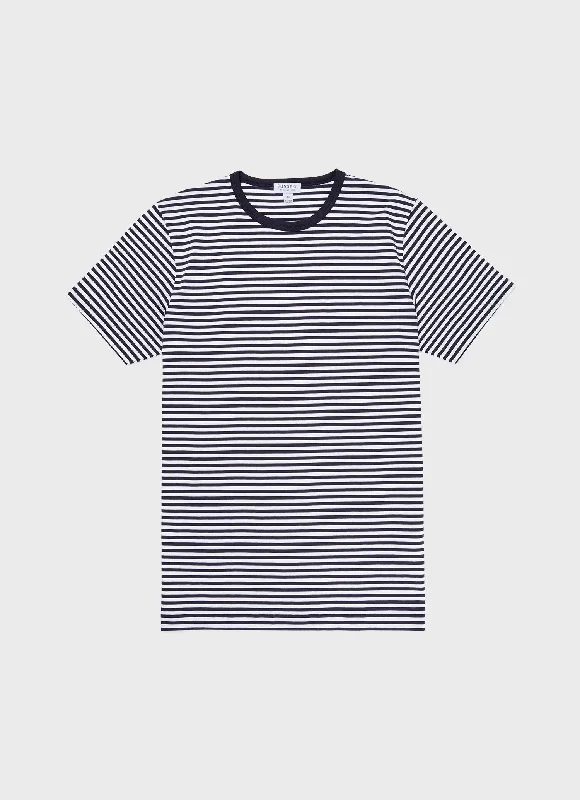 Men's Classic T-shirt in Navy/White English Stripe