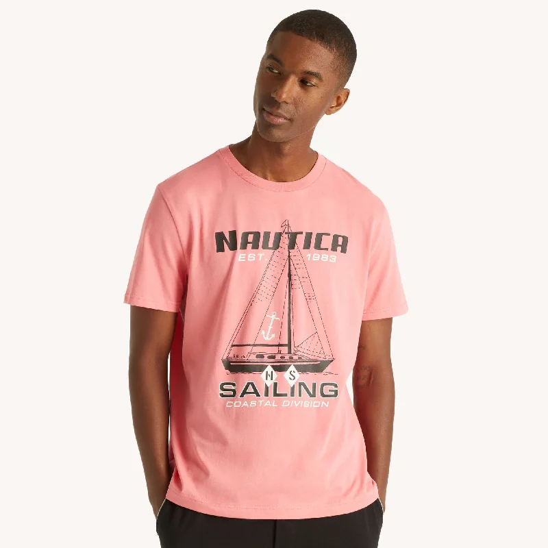 Nautica Mens Coastal Sailing Sleep T-Shirt