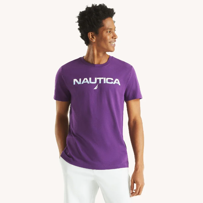 Nautica Mens Foil Logo Graphic T-Shirt