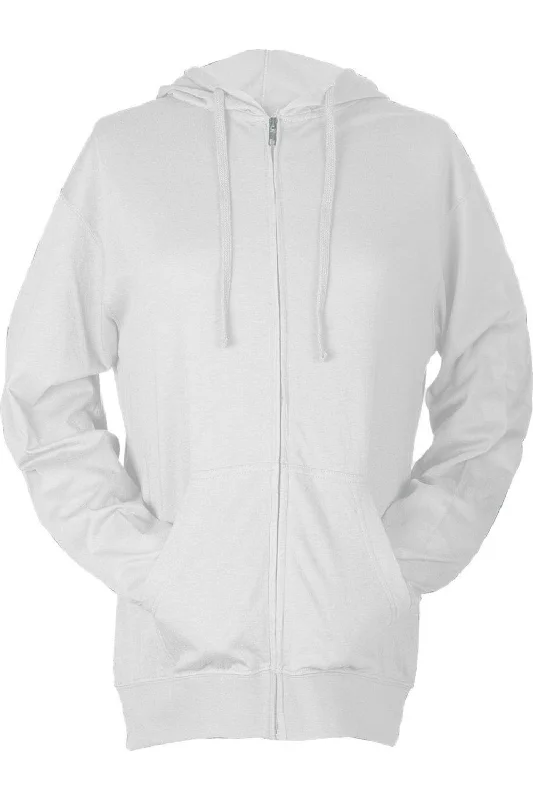 Tultex Unisex Beach Full-Zip Hooded Long Sleeve T-Shirt