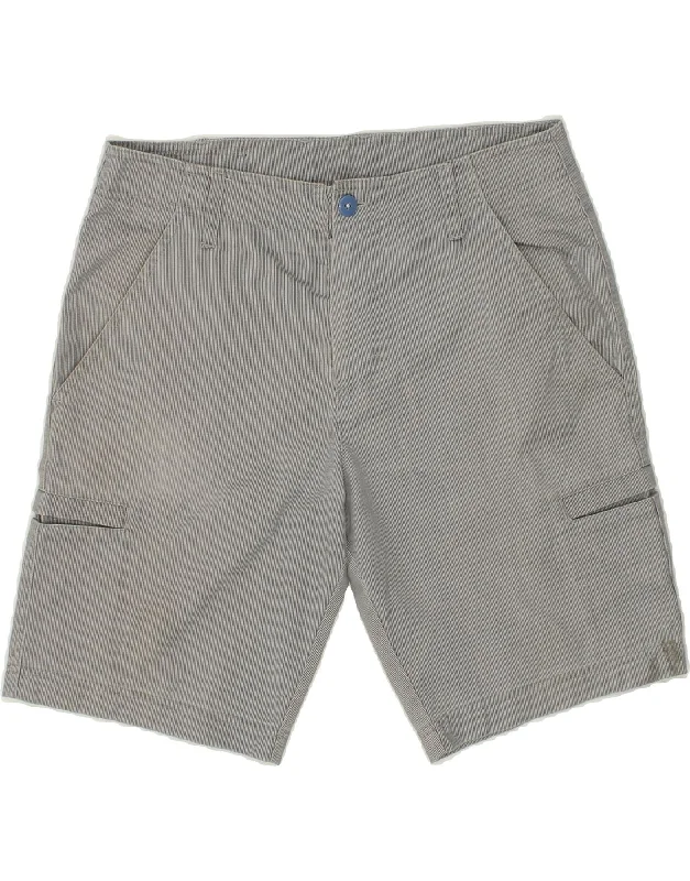 ADIDAS Mens Cargo Shorts Medium W32  Grey Striped Polyester