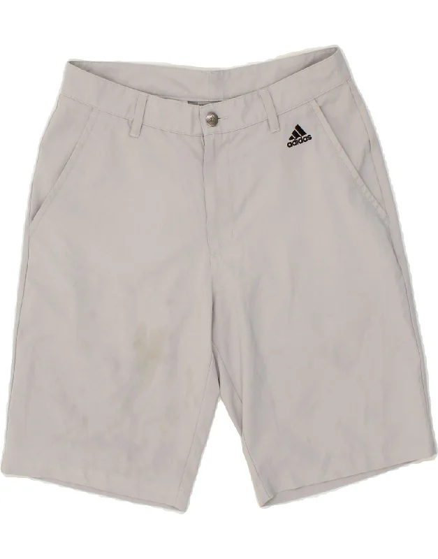 ADIDAS Mens Chino Shorts W30 Medium Grey Polyester