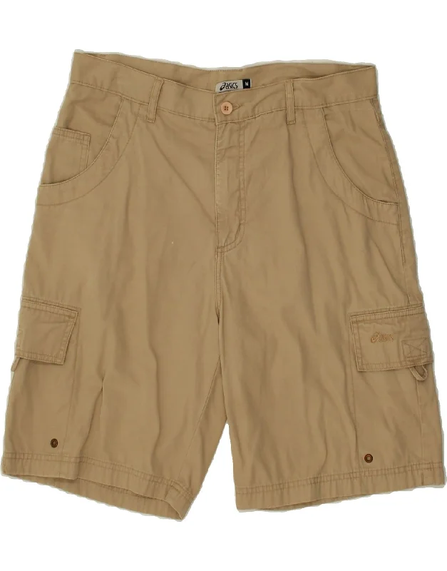 ASICS Mens Cargo Shorts Medium W32 Beige Cotton