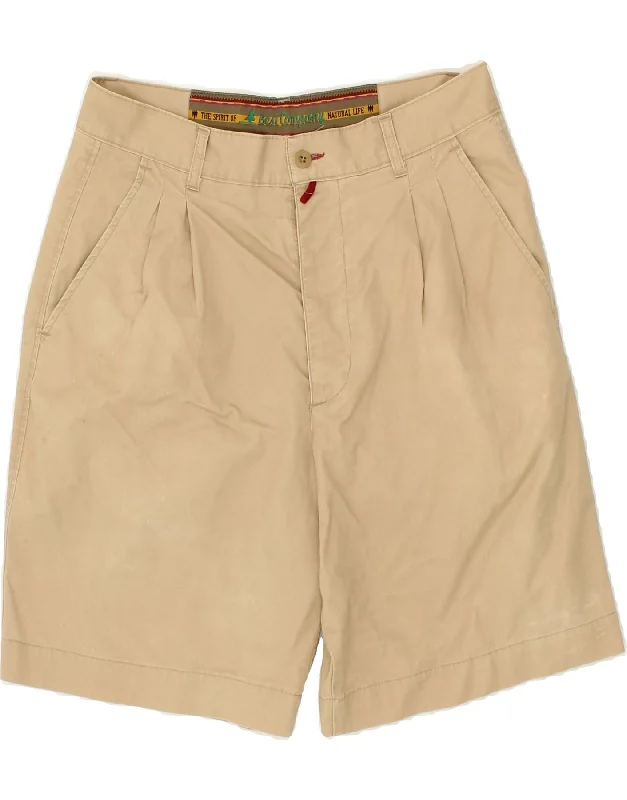 BEST COMPANY Mens Pegged Chino Shorts W31 Medium Beige Cotton