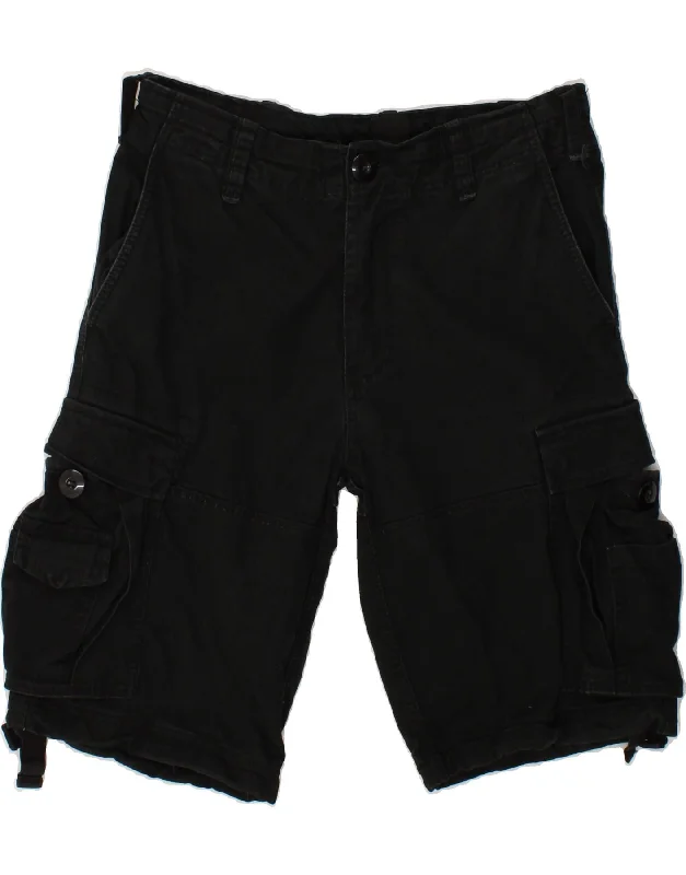 BRANDIT Mens Cargo Shorts Large W34 Black Cotton