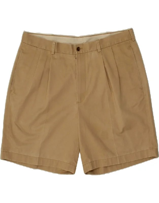 BROOKS BROTHERS Mens 346 Chino Shorts W38 XL Brown Cotton