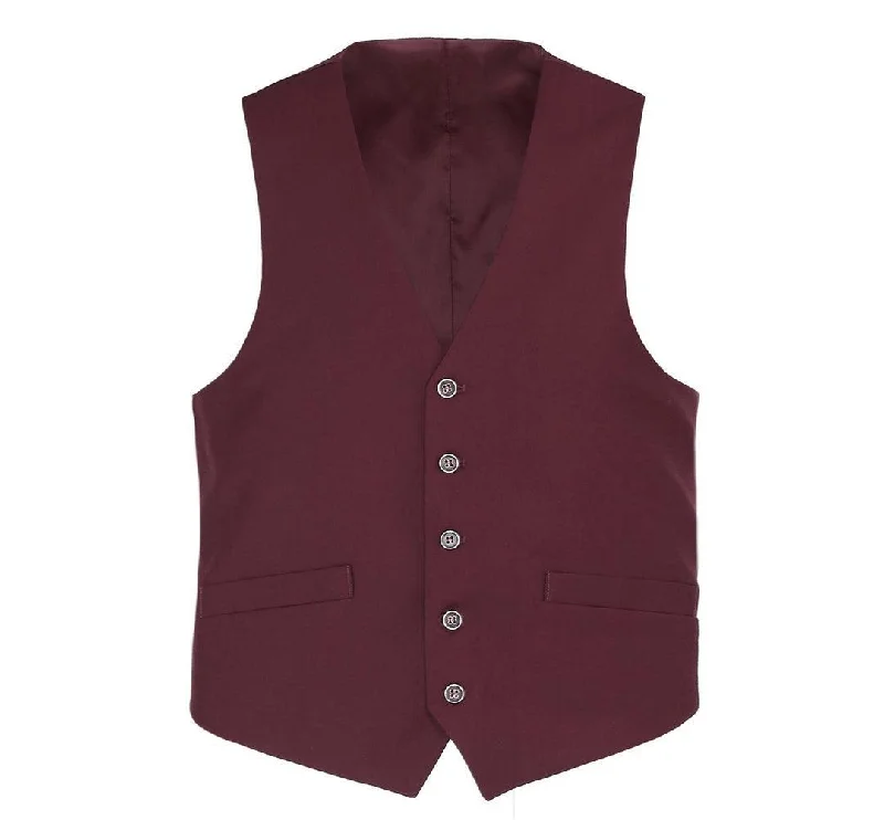 Burgundy Suit Separates Vest