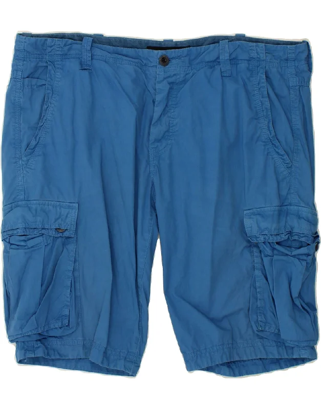 CALVIN KLEIN Mens Cargo Shorts W38 XL Blue Cotton