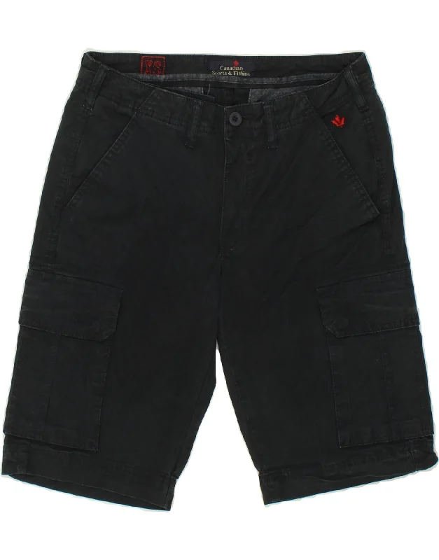 CANADIAN Mens Cargo Shorts XS W30  Navy Blue Cotton