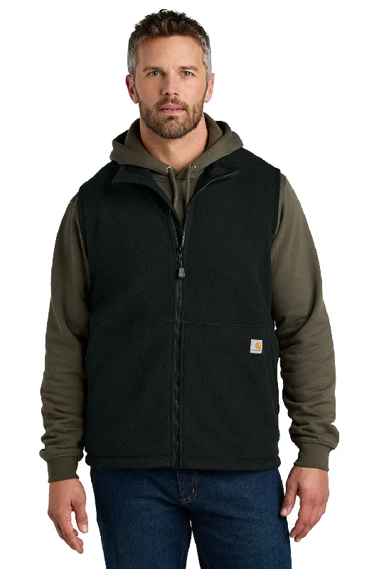 Carhartt Mens Textured Fleece Full Zip Vest - Black - COMING SOON