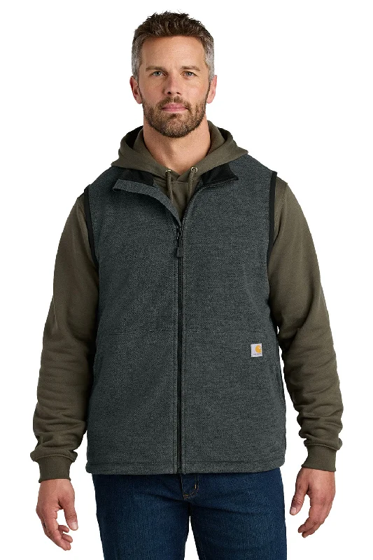 Carhartt Mens Textured Fleece Full Zip Vest - Heather Carbon Grey - COMING SOON