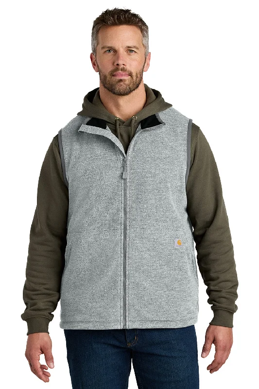 Carhartt Mens Textured Fleece Full Zip Vest - Heather Grey - COMING SOON