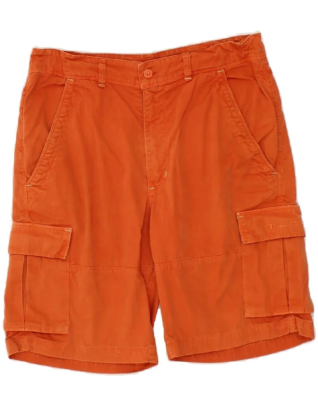 CHAMPION Mens Cargo Shorts Small W28  Orange