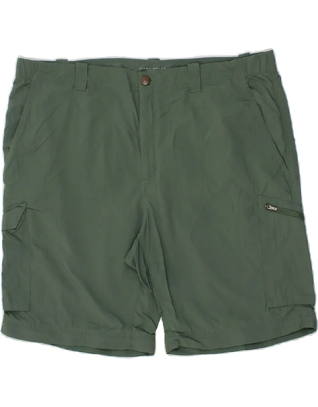 COLUMBIA Mens Omni-Shade Cargo Shorts W42 2XL Green Nylon