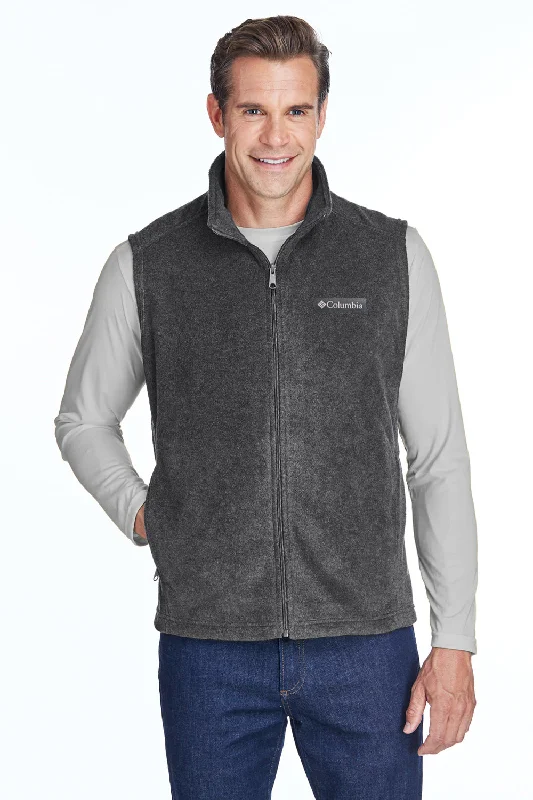 Columbia Mens Steens Mountain Full Zip Fleece Vest - Heather Charcoal Grey