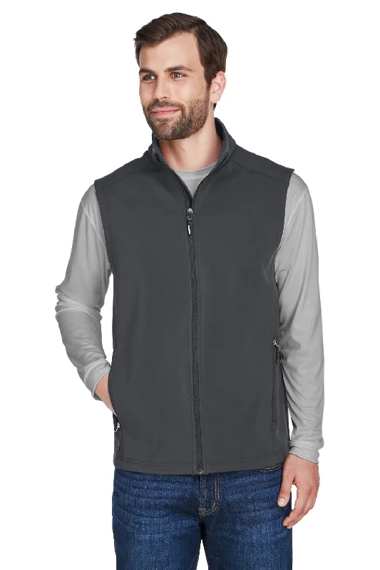 Core 365 Mens Cruise Water Resistant Full Zip Fleece Vest - Carbon Grey