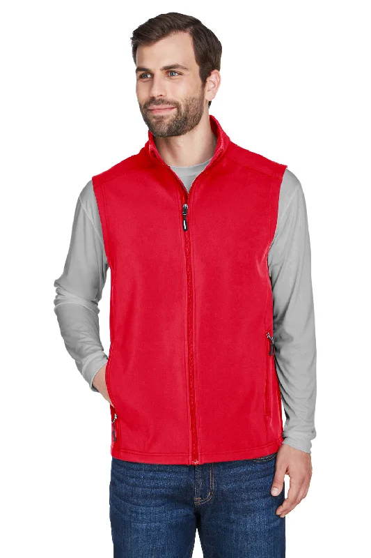 Core 365 Mens Cruise Water Resistant Full Zip Fleece Vest - Classic Red