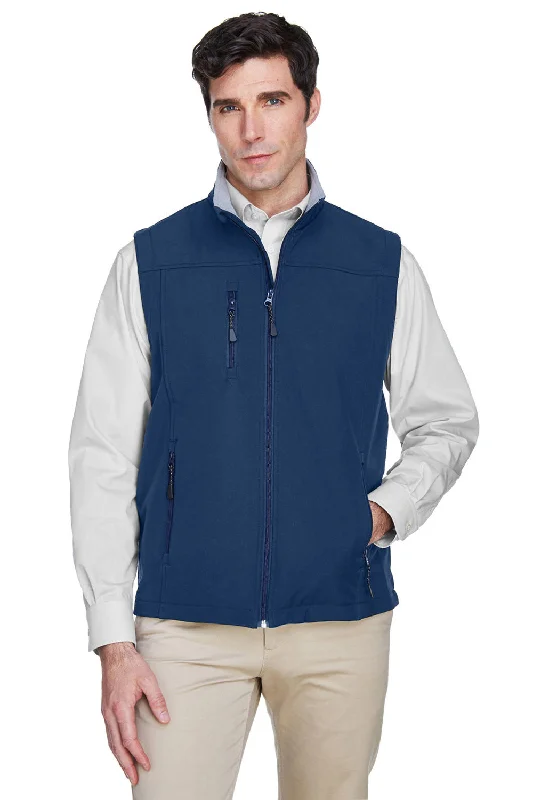 Devon & Jones Mens Wind & Water Resistant Full Zip Vest - Navy Blue