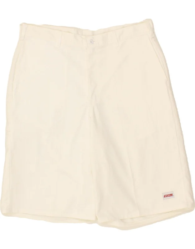 DICKIES Mens Chino Shorts W36 Large White Polyester