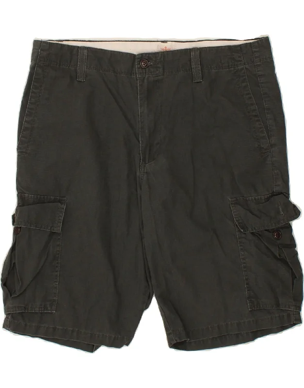 DOCKERS Mens Cargo Shorts W36 Large Black Cotton