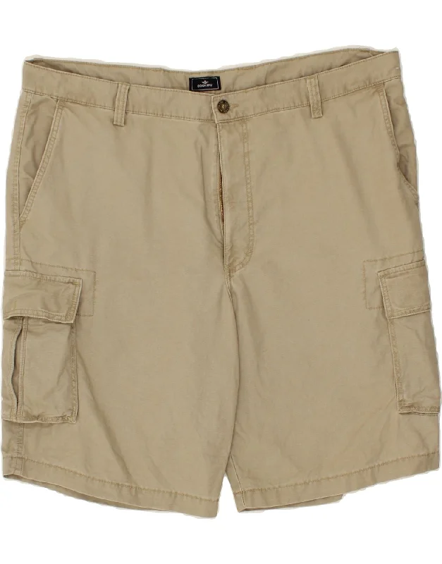 DOCKERS Mens Cargo Shorts W42 2XL Beige Cotton