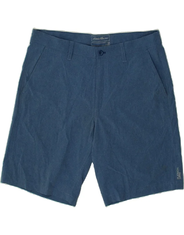 EDDIE BAUER Mens Chino Shorts W34 Large Blue Polyester