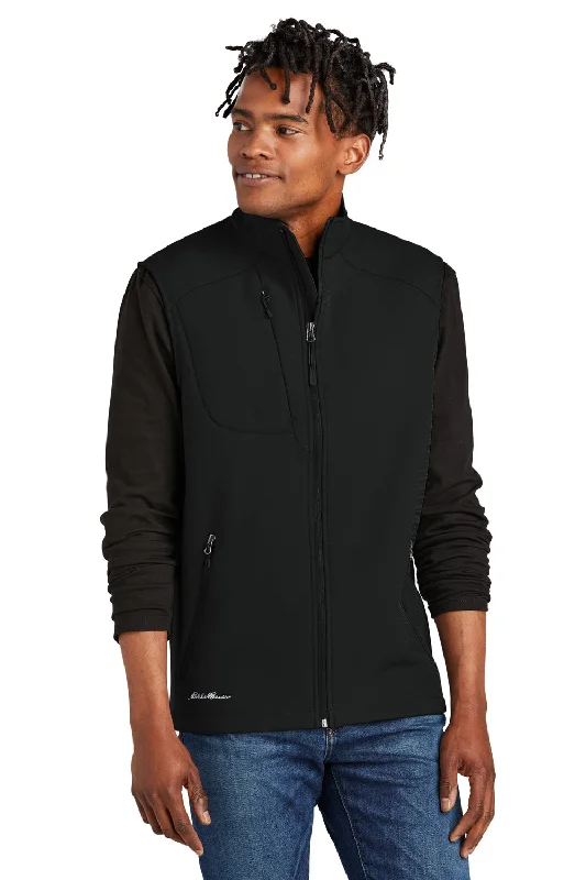 Eddie Bauer Mens Stretch Soft Shell Full Zip Vest - Deep Black