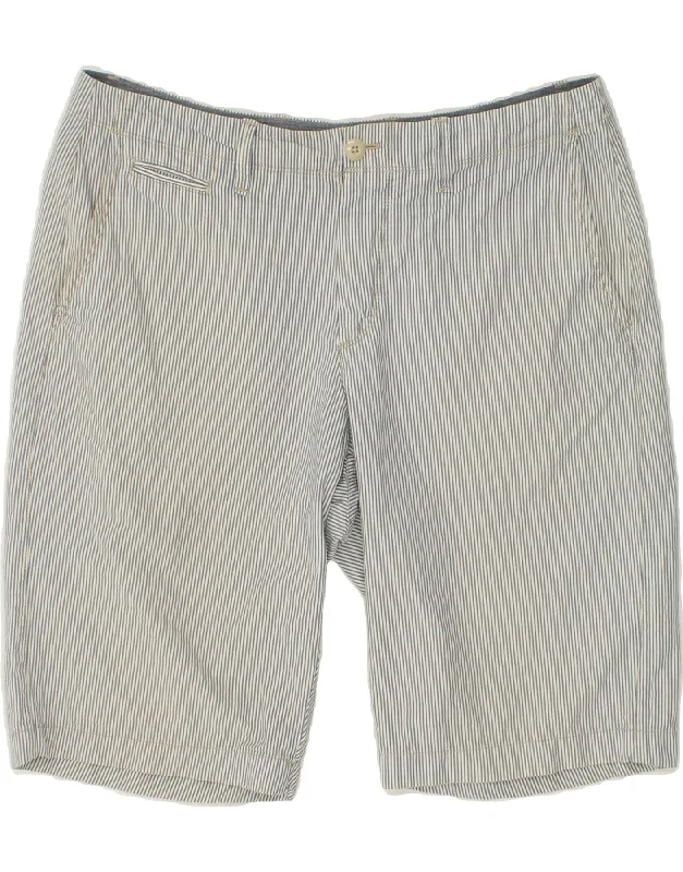 GAP Mens Chino Shorts W34 Large  Grey Striped Cotton