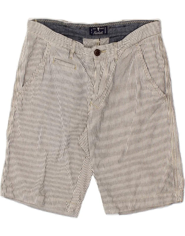 HACKETT Mens Chino Shorts IT 48 Medium W30 Grey Striped