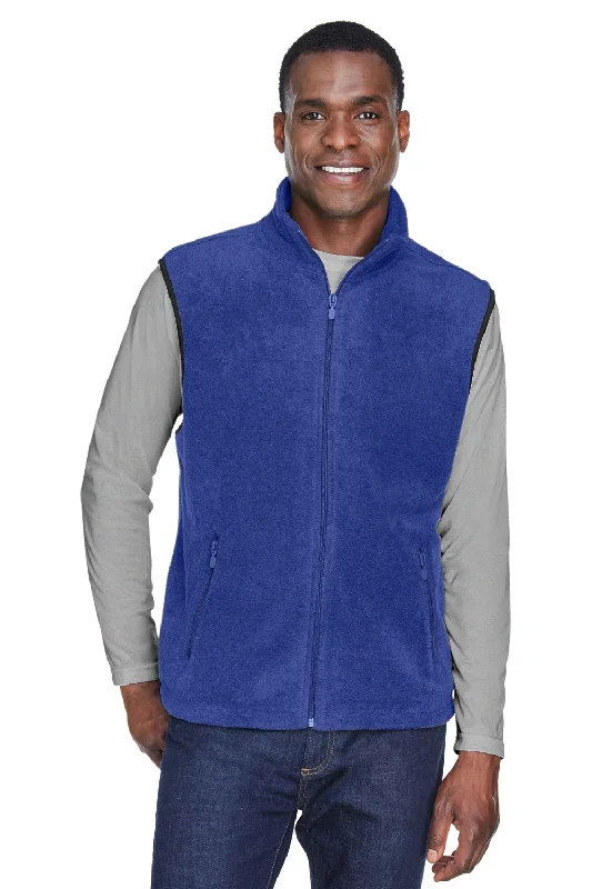 Harriton Mens Pill Resistant Fleece Full Zip Vest - True Royal Blue