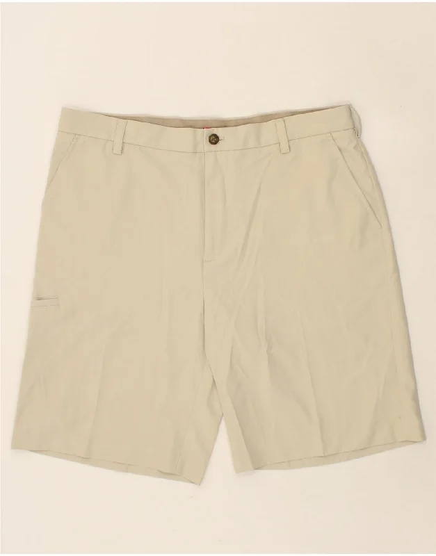 IZOD Mens Cargo Shorts W38 XL Beige Polyester