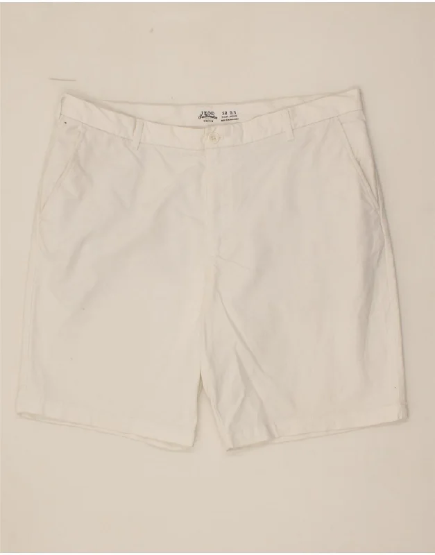 IZOD Mens Chino Shorts W38 XL White Cotton