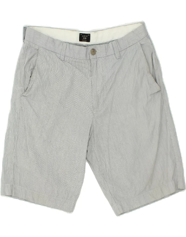 J. CREW Mens Chino Shorts W31 Medium  Grey Pinstripe Cotton