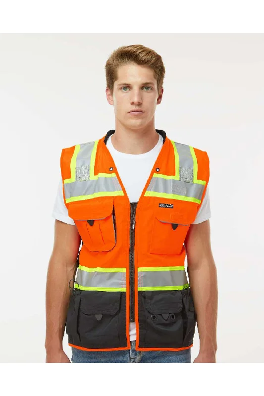 Kishigo Mens Premium Black Series Surveyors Vest - Orange