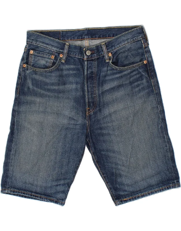 LEVI'S Mens 501 Denim Shorts W32 Medium Blue Cotton