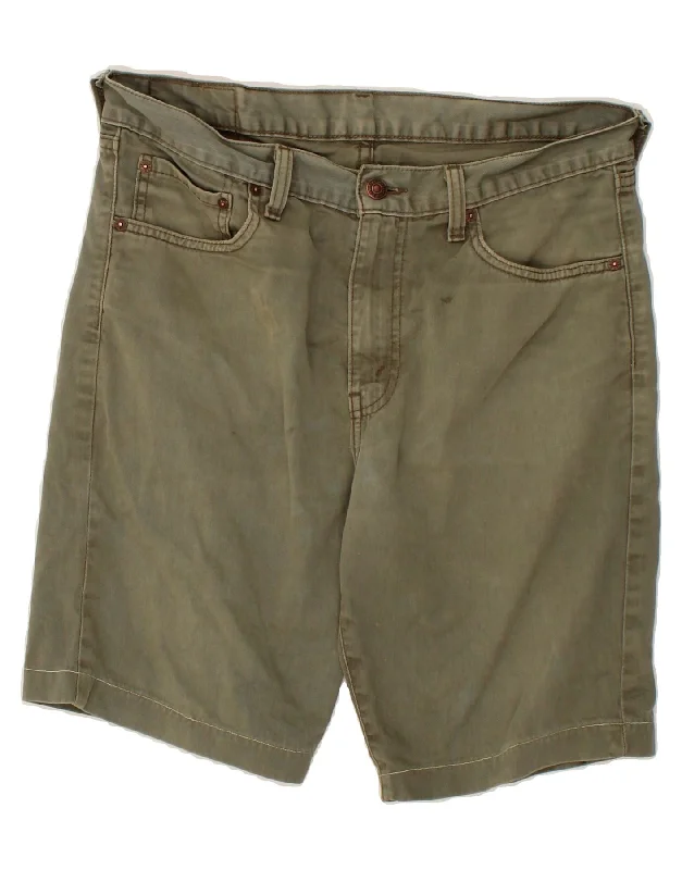 LEVI'S Mens 580 Denim Shorts W33 Medium Green