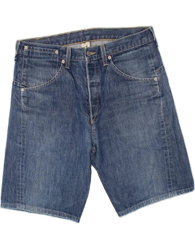 LEVI'S Mens Denim Shorts W34 Large Blue Cotton