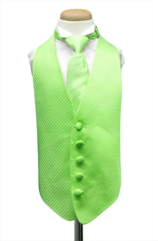 Lime Palermo Kids Tuxedo Vest