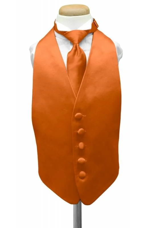 Mandarin Luxury Satin Kids Tuxedo Vest