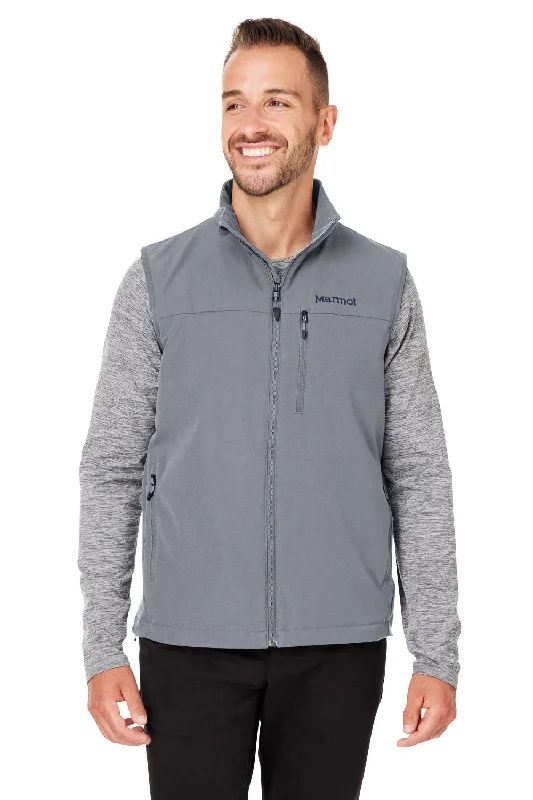 Marmot Mens Tempo Water Resistant Full Zip Vest - Cinder Grey