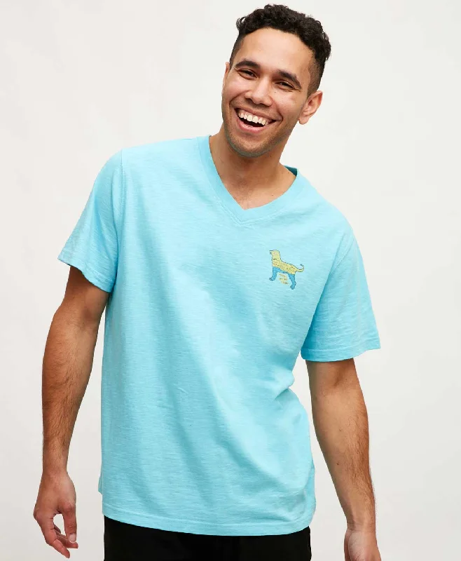 Mens Moving and Grooving V-Neck Shortsleeve