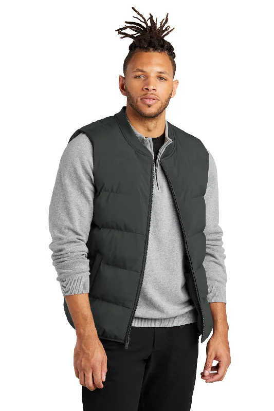 Mercer+Mettle Mens Water Resistant Full Zip Puffy Vest - Anchor Grey