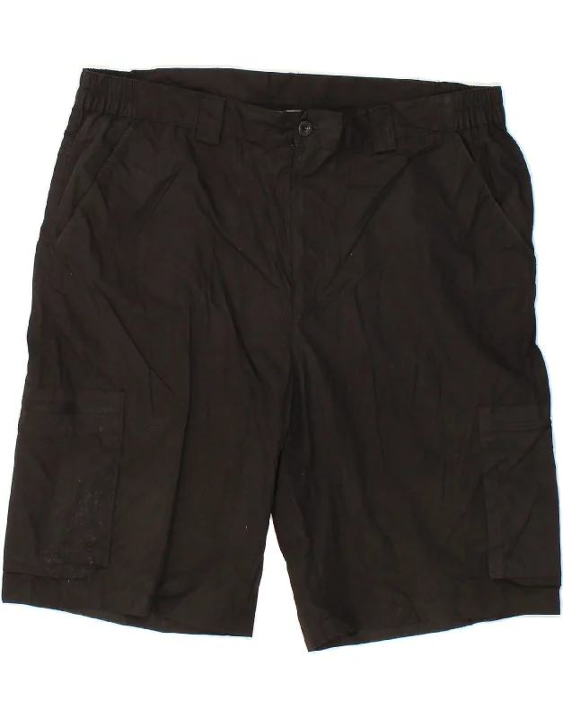 MOUNTAIN WAREHOUSE Mens Cargo Shorts W38 XL Black Polyester