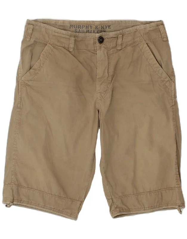 MURPHY & NYE Mens Chino Shorts W36 Large  Beige Cotton