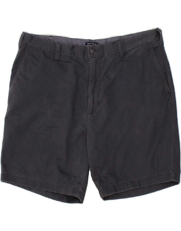 NAUTICA Mens Classic Fit Chino Shorts W40 XL Grey Cotton