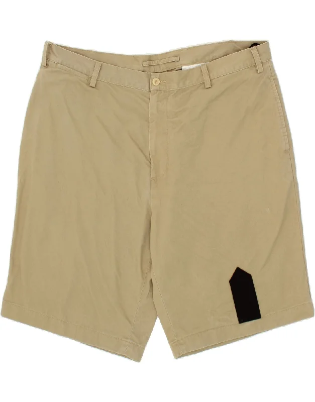 NAUTICA Mens Clipper Relaxed Fit Chino Shorts W42 2XL Beige Cotton